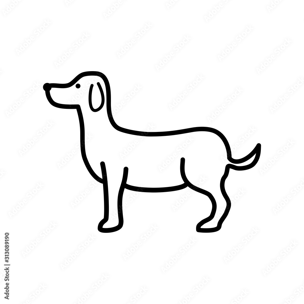 Dog icon vector trendy design