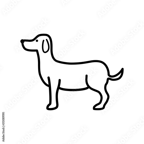 Dog icon vector trendy design