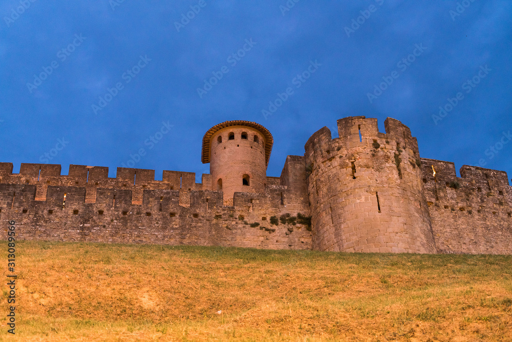 Old fortress of Carcassonne in Languedoc France