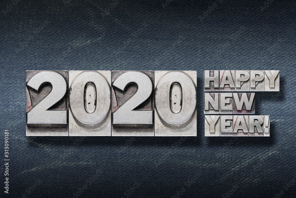 Naklejka premium new year 2020