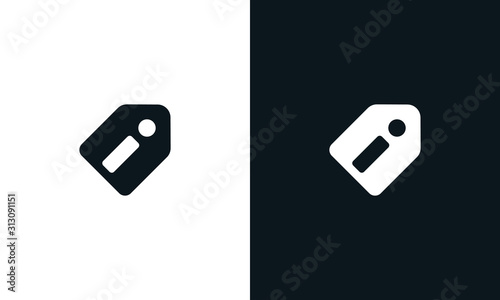 Modern abstract Letter I cart logo. This logo icon incorporate with tag and letter I in the creative way.