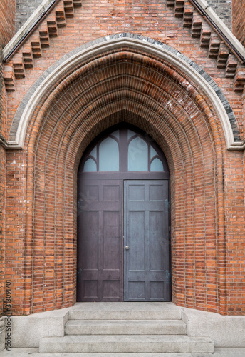 The door of Gothic architecture in Shanghai