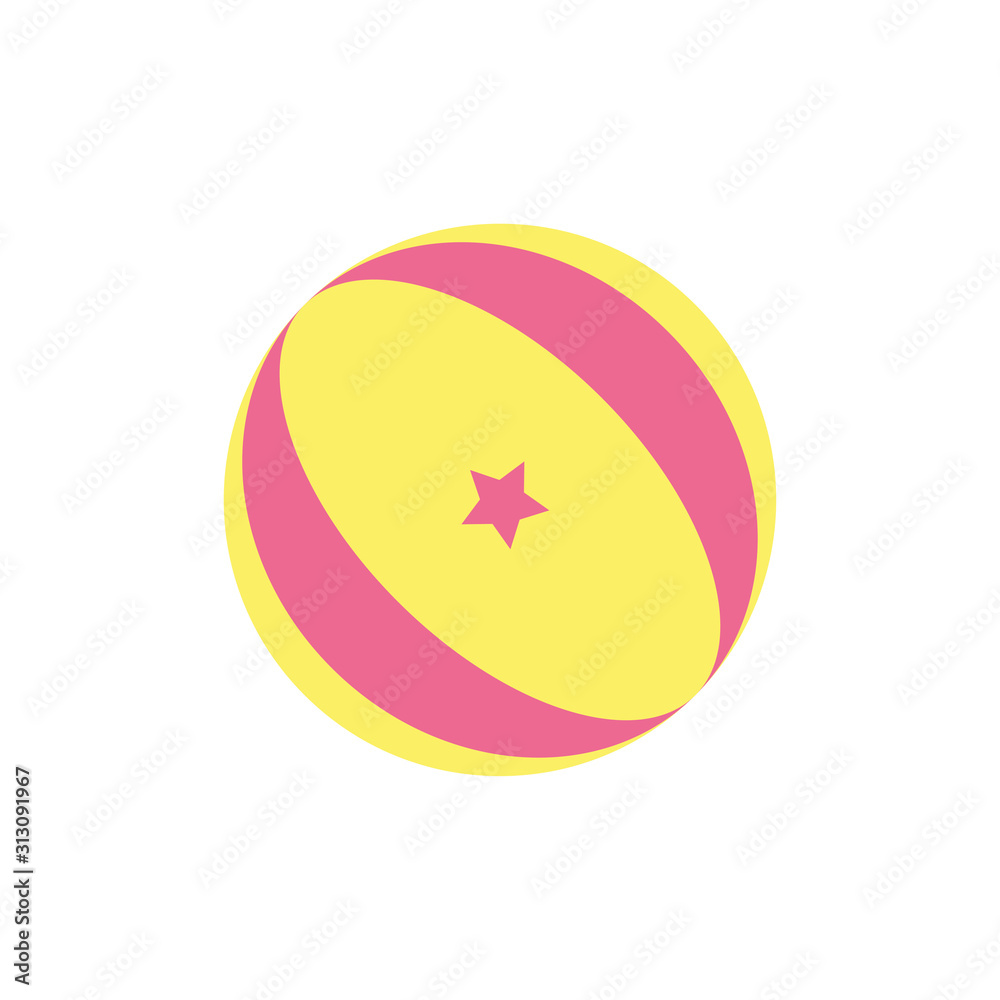 Isolated ball toy vector design