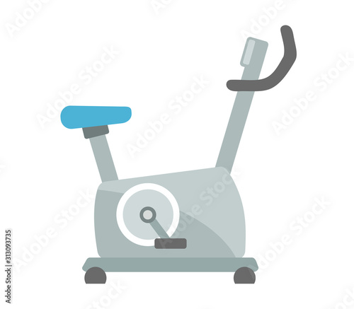 Exercise bike, flat design