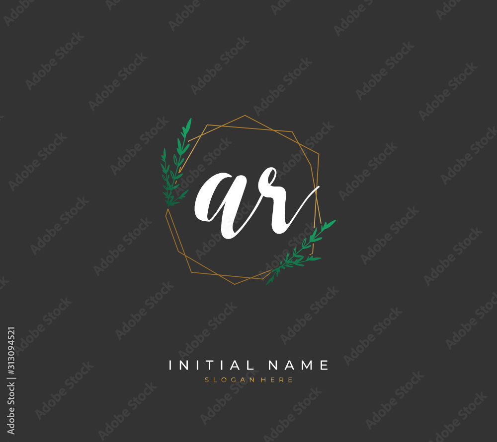 Handwritten letter A R AR for identity and logo. Vector logo template with handwriting and signature style. Handwritten letter A R AR for identity and logo. Vector logo template with handwriting and signature style.