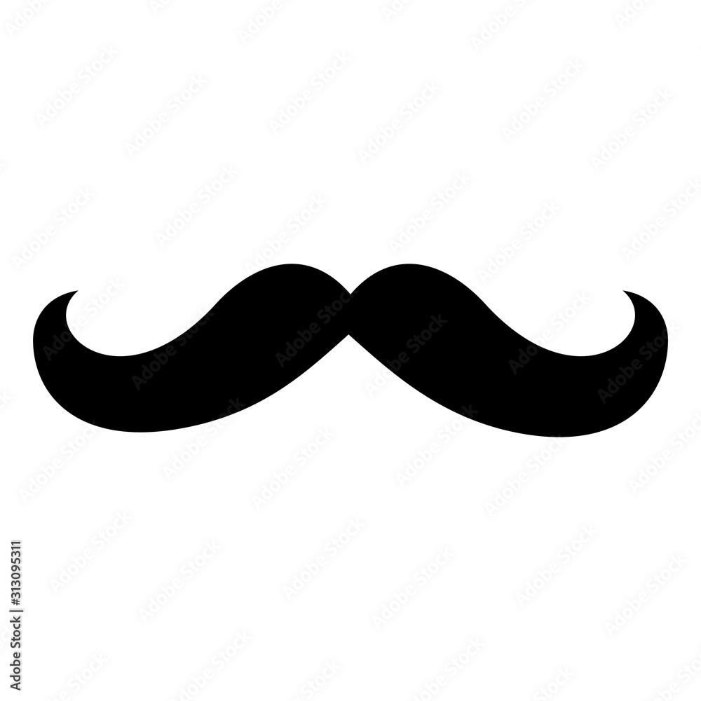 Mustache icon vector trendy design Mustache icon vector trendy design