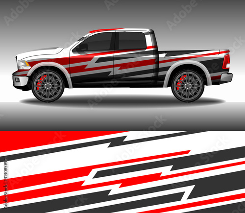 Wrap car decal design vector, custom livery race rally car vehicle sticker and tinting. © 21graphic