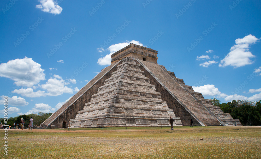 Chichen Itza was a large pre-Columbian city built by the Maya people of the Terminal Classic period. The archaeological site is located in Tinúm Municipality, Yucatan State, Mexico. Chichen Itza was a large pre-Columbian city built by the Maya people of the Terminal Classic period. The archaeological site is located in Tinúm Municipality, Yucatan State, Mexico.