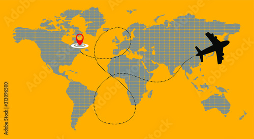 background with world map