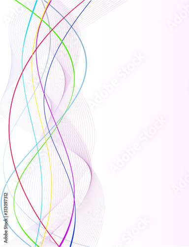 Abstract background vector curve, decoration, ornate design illustration 