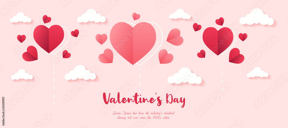 Valentine's day background - Vector illustration