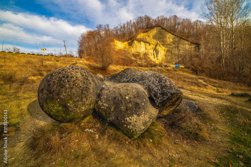 Trovantii – the strangest living stones in Romania. Stock Photo | Adobe ...