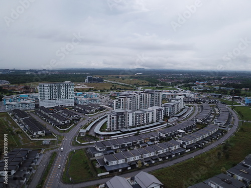 Kuching, Sarawak / Malaysia - January 3, 2020: The Tabuan Tranquility commercial area, condominium and residential houses photo