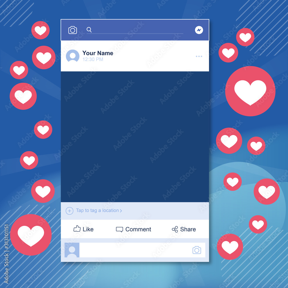 Social media Background Icons Facebook instagram twitter Post Template