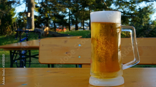A glass of Austrian beer.