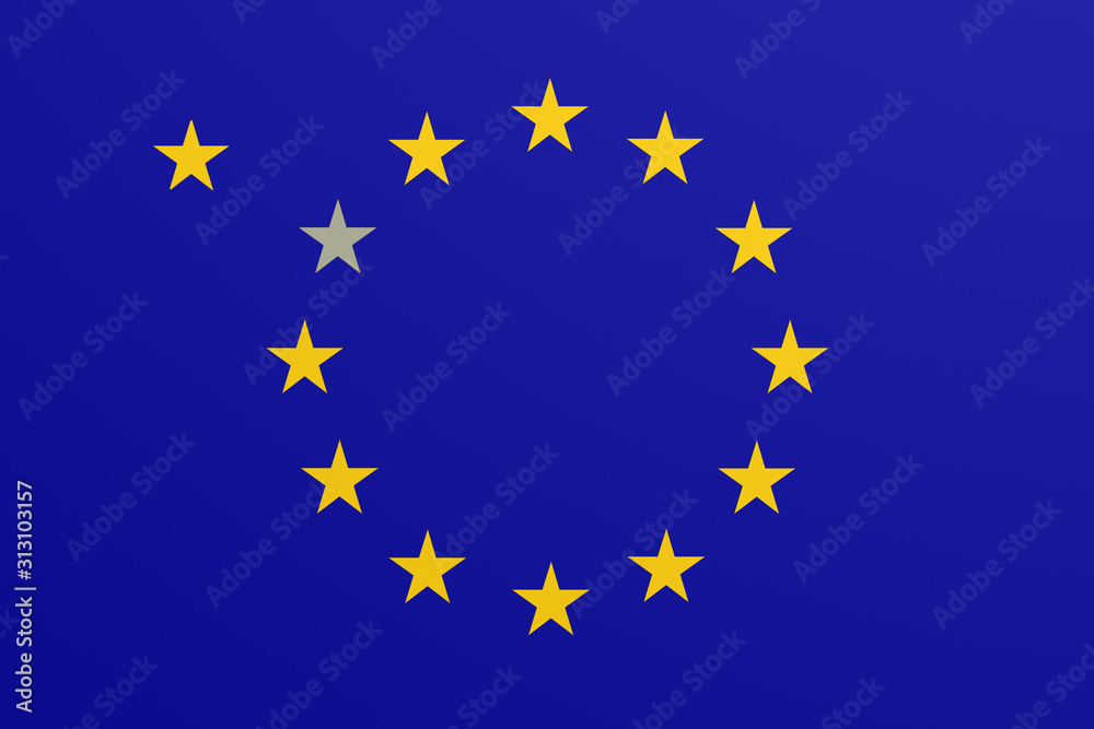 illustration representing the brexit between the United Kingdom and the European Union illustration representing the brexit between the United Kingdom and the European Union