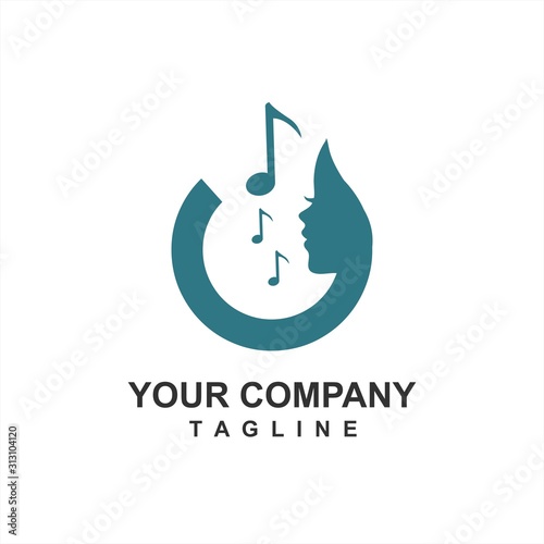acoustic music logo and icon