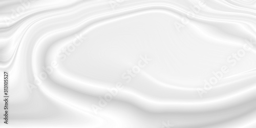 White cosmetic cream or body lotion background with copy space