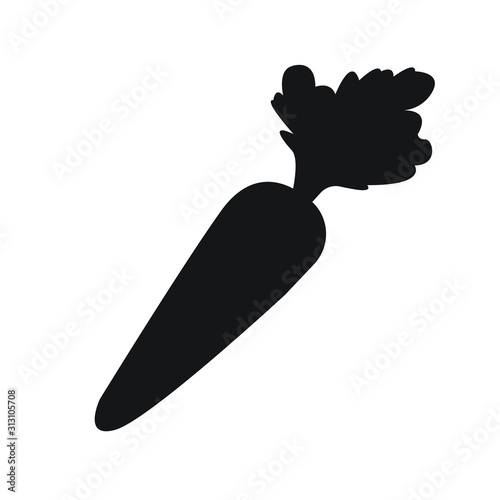 Carrot silhouette vector symbol sign