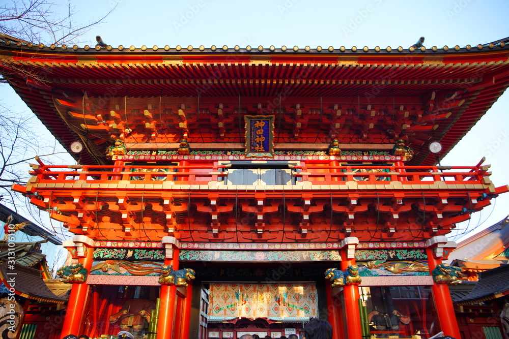 日本の有名な神社 東京都の神田大明神の初詣 日本の有名な神社 東京都の神田大明神の初詣