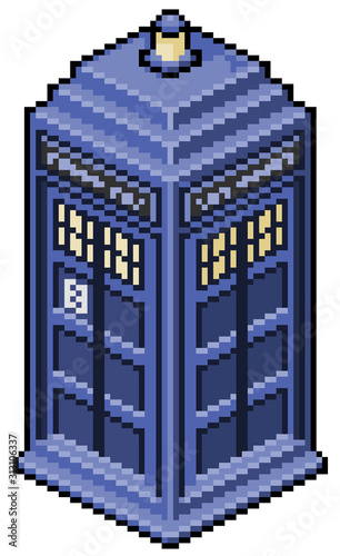 Photography Pixel art english phone booth doctor who game 8bit