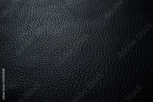 Texture cuir grainé noir charbon anthracite