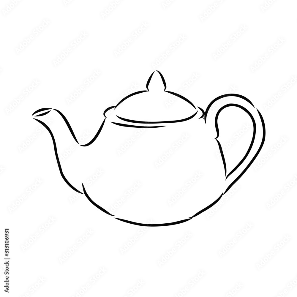 teapot isolated on white background teapot isolated on white background