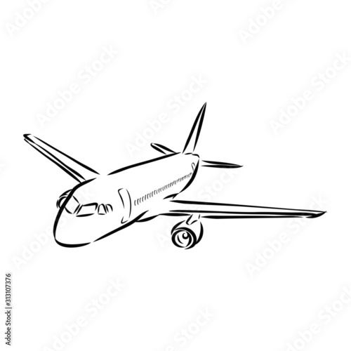 airplane isolated on white background