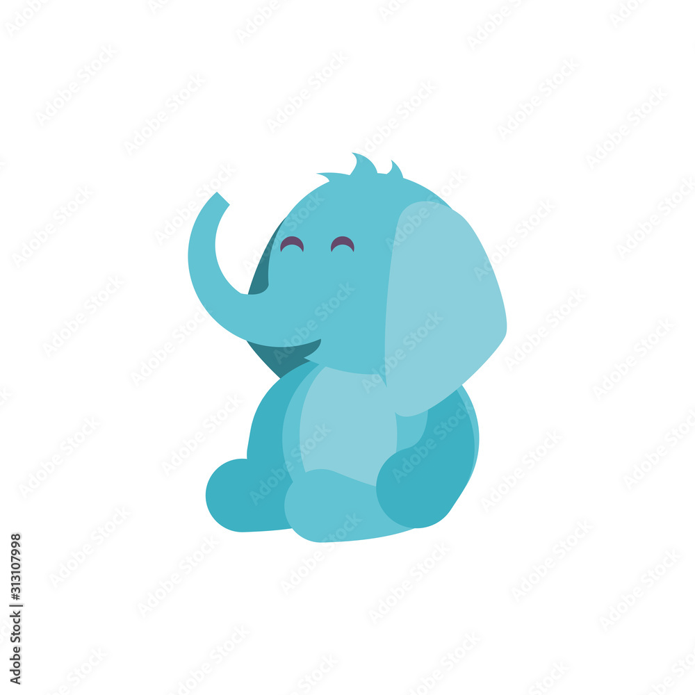 Cute elephant cartoon vector design