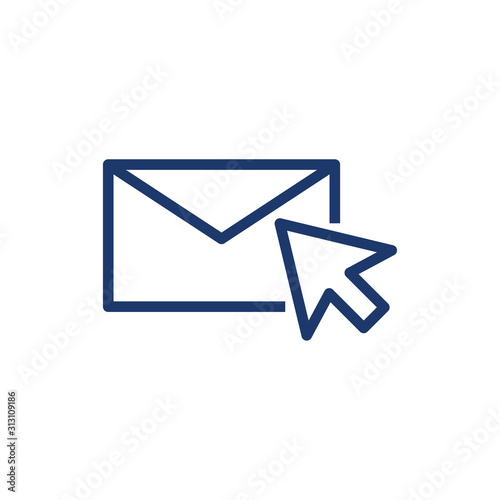 Isolated envelope message and cursor vector design