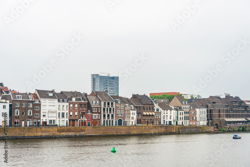 MAASTRICHT, THE NETHERLANDS - june 10, 2018: Street view of downtown in Maastricht, Netherlands.