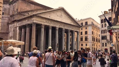 4K The Pantheon in Rome Italy a former Roman temple timelapse or time lapse