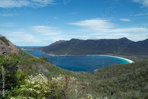 A view of Wineglass Bay in Tasmania. © Zheng Hong