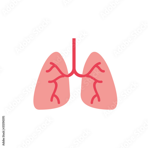 Isolated lungs icon vector design