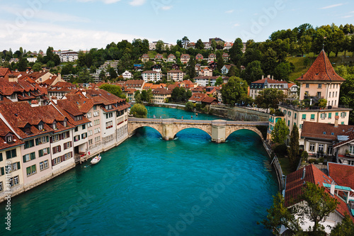 Bern the capital of Switzerland with Aare River