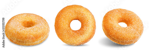 Obraz na plátně Donut on a white isolated background