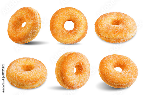 Donut on a white isolated background