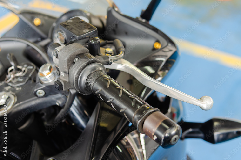 Fototapeta premium Motorcycle handle