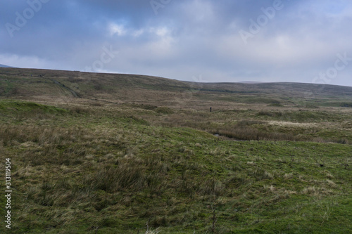 The landscapes of the Yorkshire Moors close to the Ribblehead Viaduct in North Yorkshire