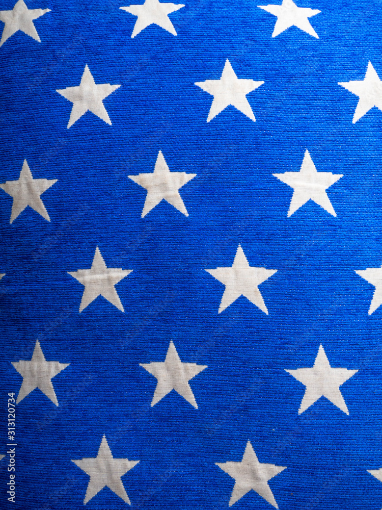 Bright white Stars against trendy blue background on the United States of America Flag on July 4 Independence day Bright white Stars against trendy blue background on the United States of America Flag on July 4 Independence day