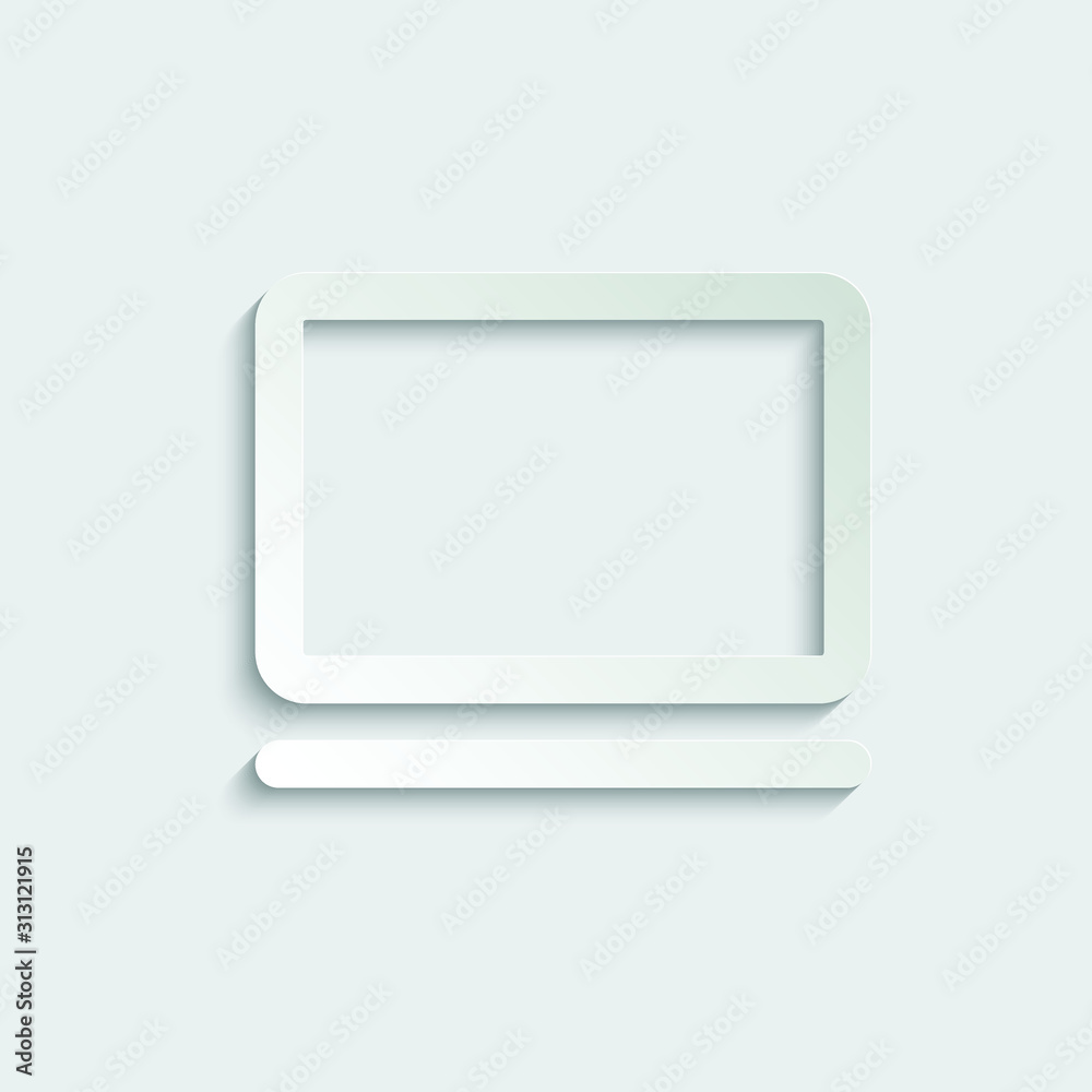 paper Laptop vector icon/ notebook vector icon. line design paper Laptop vector icon/ notebook vector icon. line design