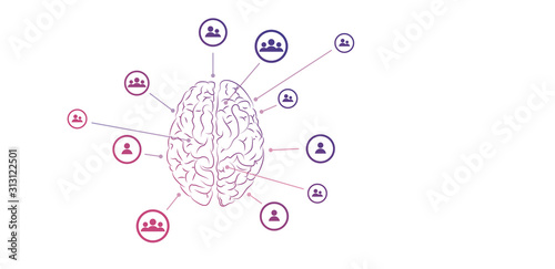intelligenza collettiva, tecnologia, cervello, emisferi, mente, pensiero, 