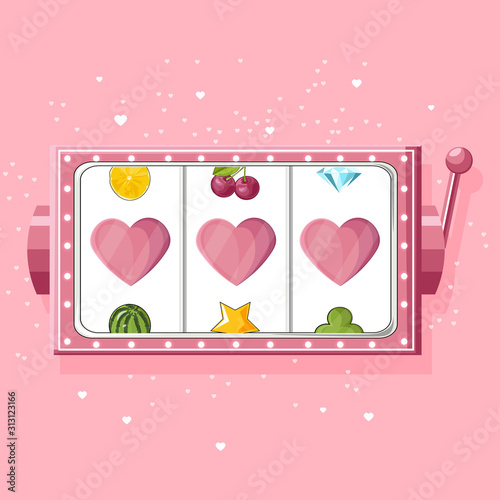 Rose slot machine for girls with hearts