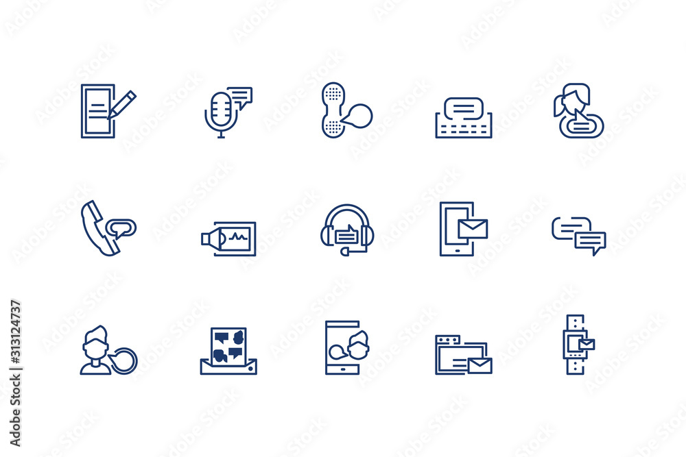 Isolated messages icon set vector design Isolated messages icon set vector design