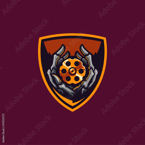 revolver mascot and gaming logo