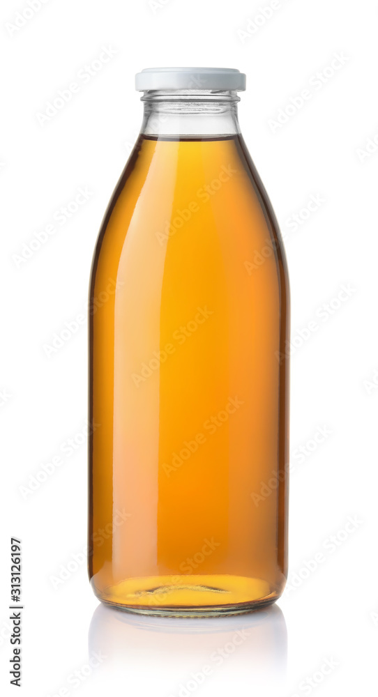 Glass bottle of apple juice Glass bottle of apple juice
