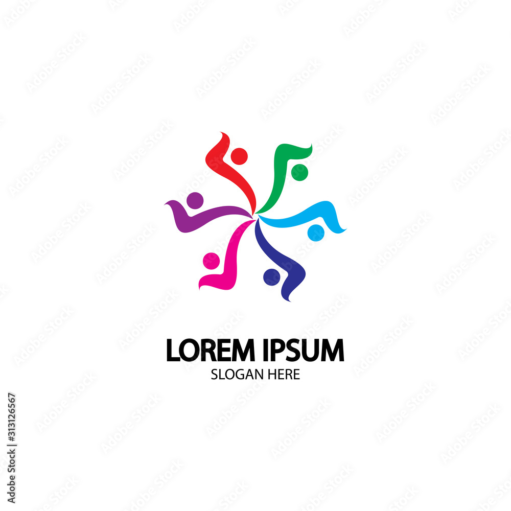 Obraz premium Community logo, Teamwork logo ,Group logo