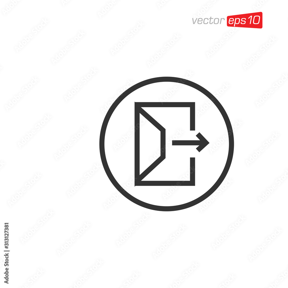 Exit Icon Sign Design Symbol Exit Icon Sign Design Symbol