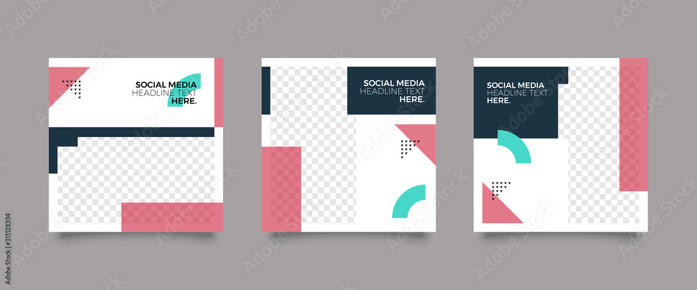 Modern promotion square web banner for social media mobile apps. Elegant sale and discount promo backgrounds for digital marketing	
