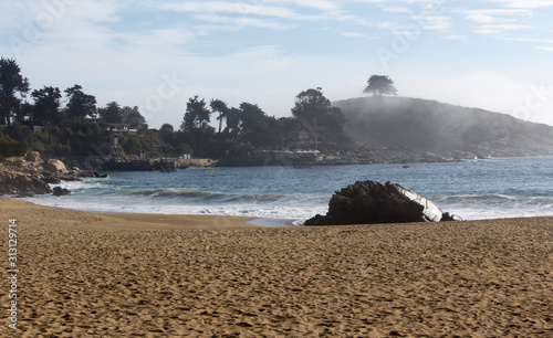 The beach of Zapallar at Zapallar